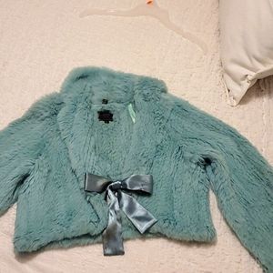 Cropped fur jacket